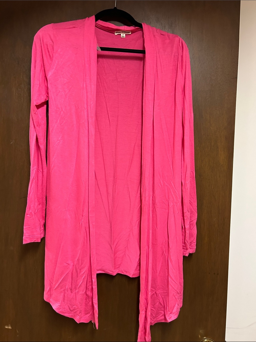 Zenana Outfitters Open-Front Long Cardigan - Pink